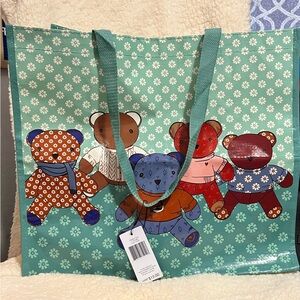 New Vera Bradley Market Tote with Teddy Bear Design
